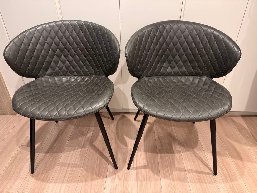 直接取引限定】キルティング ダイニングチェア2脚セット（楽天人気