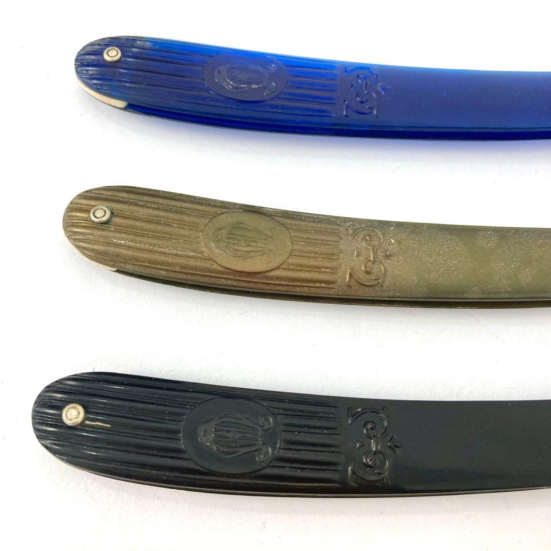 剃刀セット 6本 ステンレス鋼 ケース付き◇