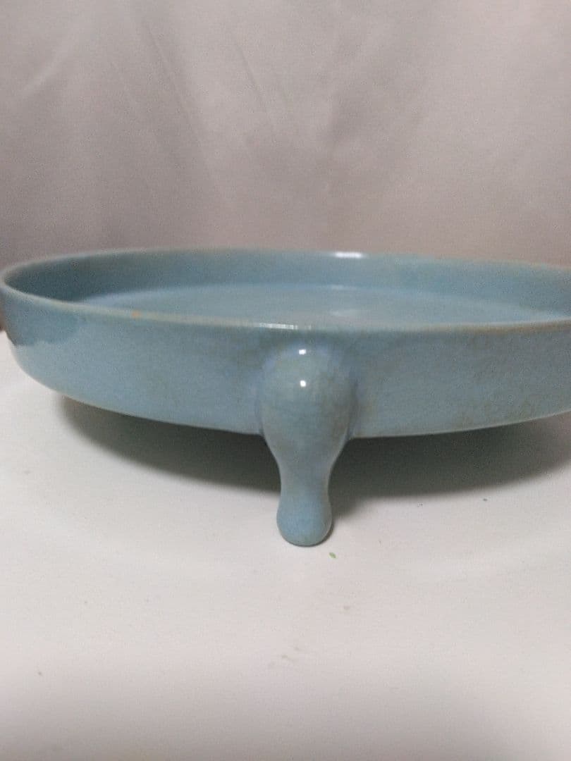 中国美術女窯青磁三足洗