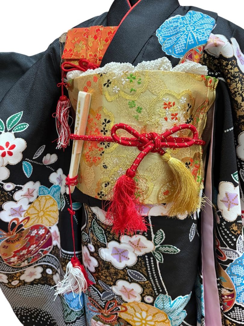 大幅値下げ‼️七五三 7歳 フルセット ブラック ゴールド