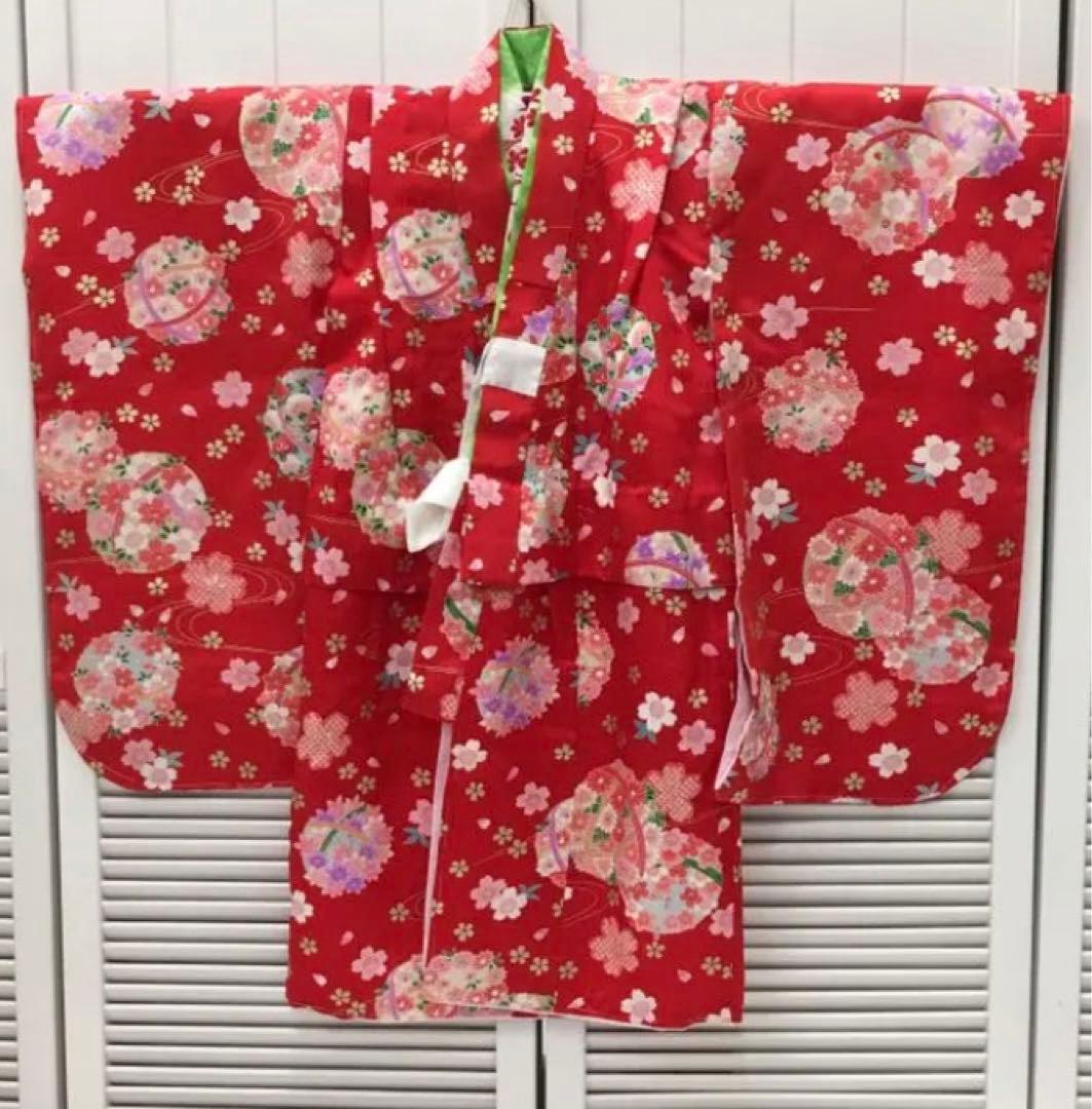 (3976) ♥ 七五三 三歳 女の子 被布セット正絹♥