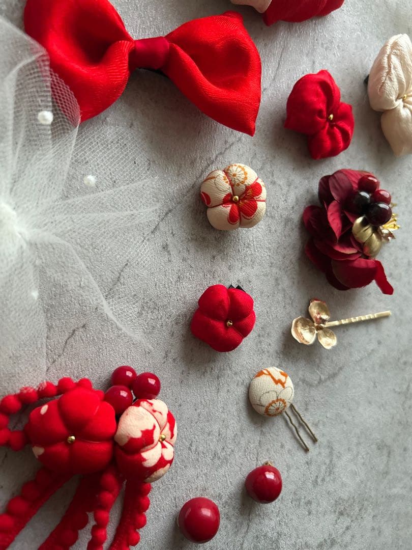 み*う様 七五三　七五三髪飾り　ヘッドドレス　着物髪飾り　リメイク髪飾り　028