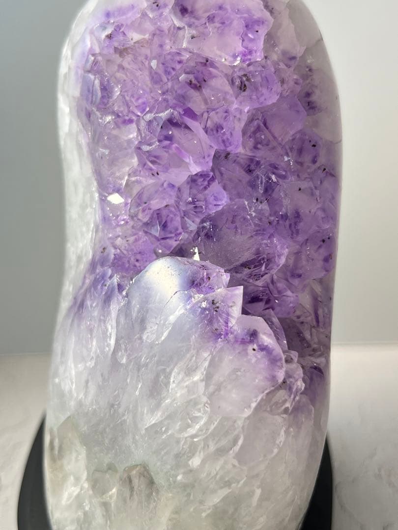 天然石 レア美品 アメジストクラスターランプ LEDライト付き