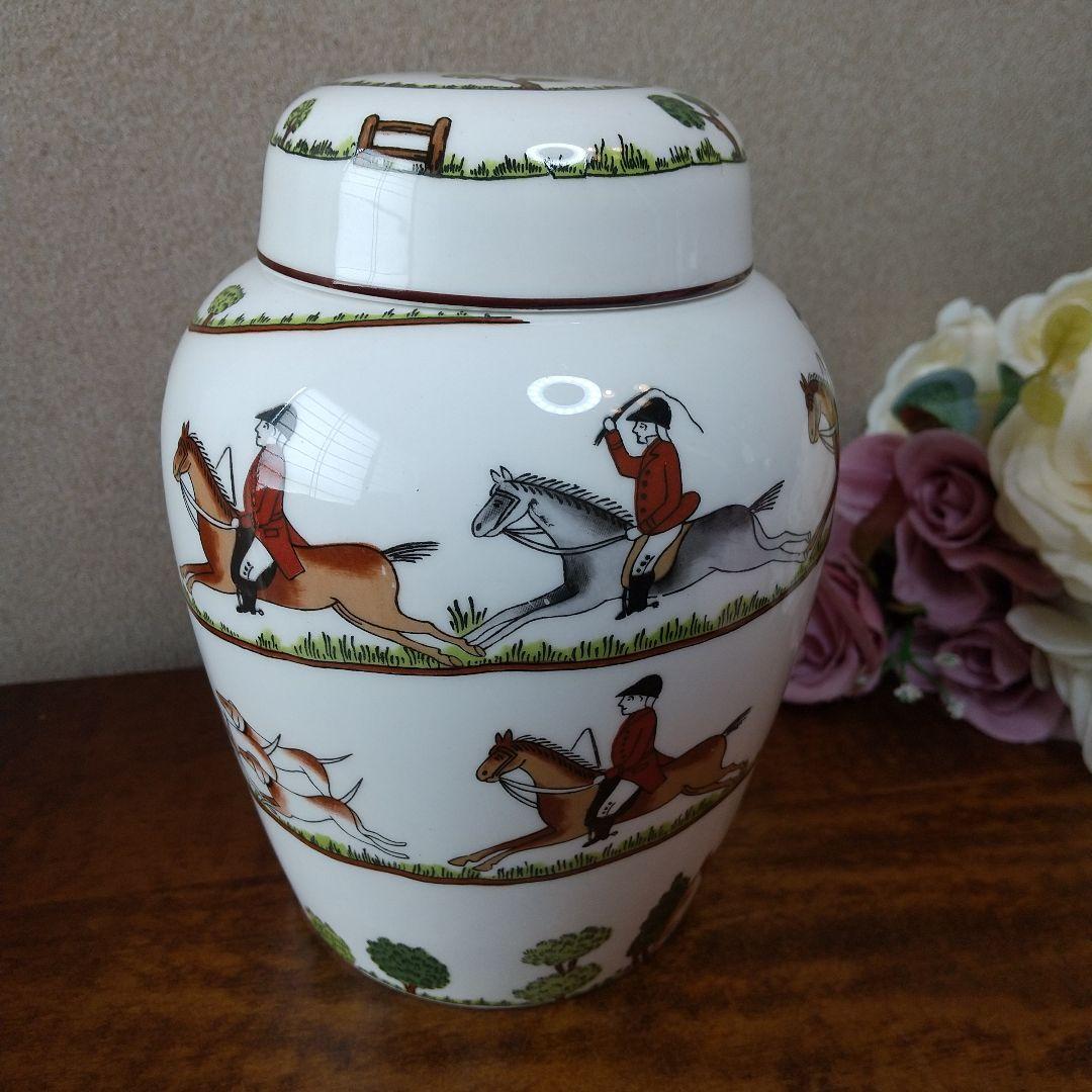 美品 クラウンスタッフォードシャー ハンティングシーン ジンジャー