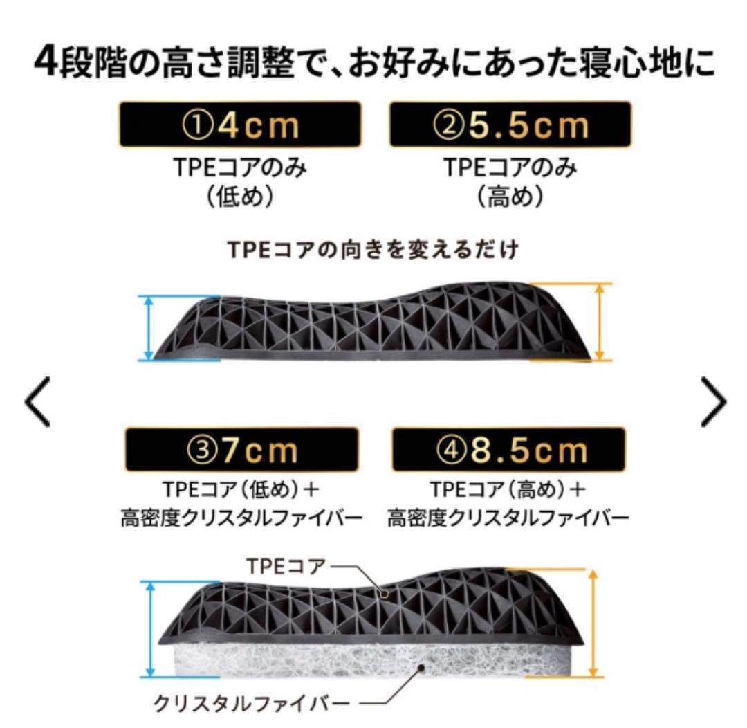 【新品・未使用品】ヒツジのいらない枕 -Fit- ブラック２つ 枕カバー１つ付