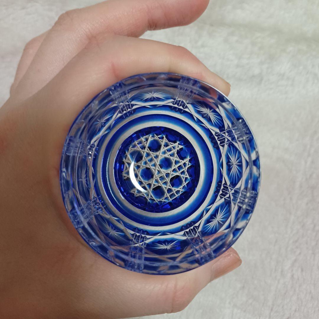 美品 切子 おちょこ ペア SHIMADZU の刻印