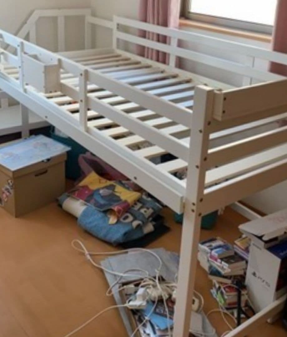 マロン様★天然木 白 ロフトベッド 二段ベッド 美品 関東地方限定