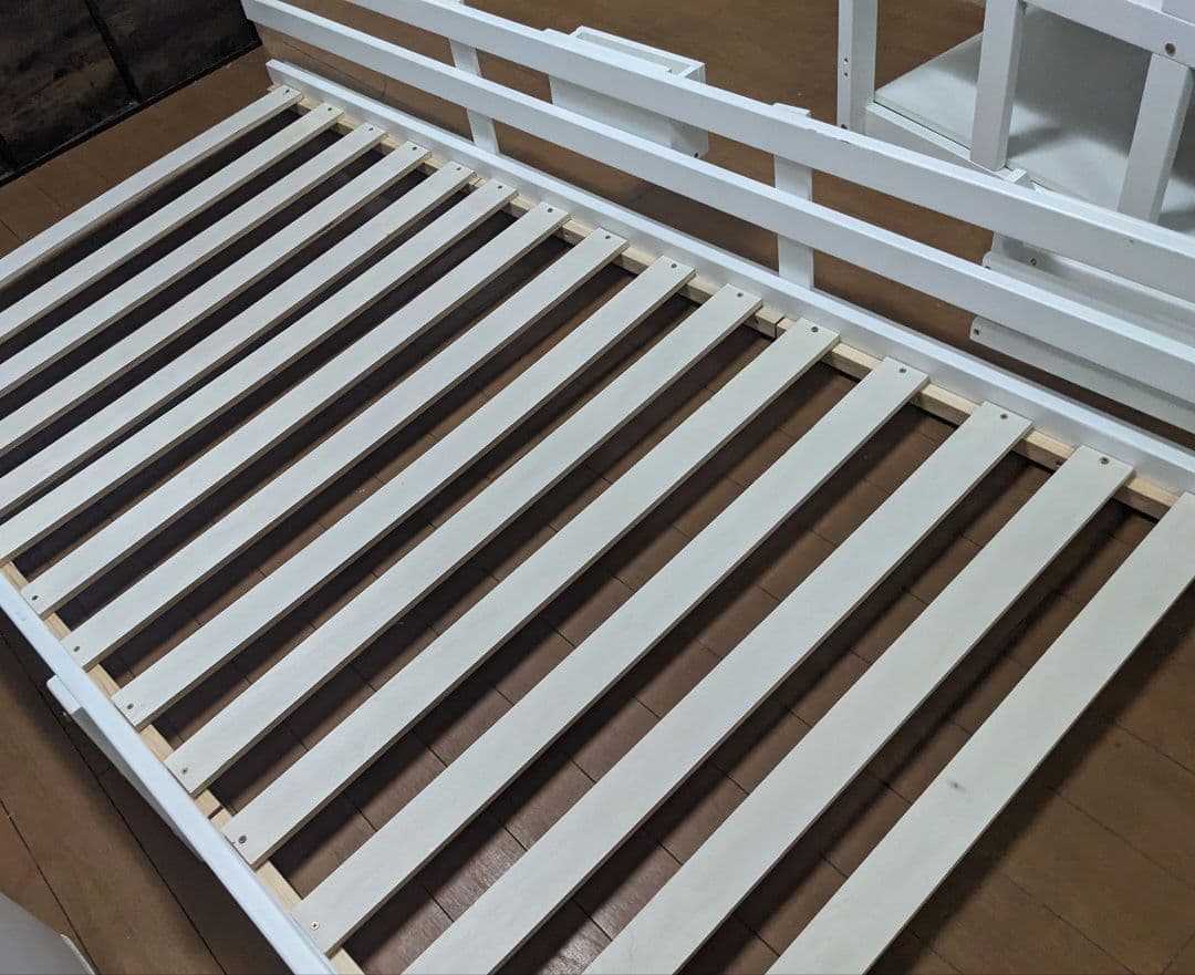 マロン様★天然木 白 ロフトベッド 二段ベッド 美品 関東地方限定