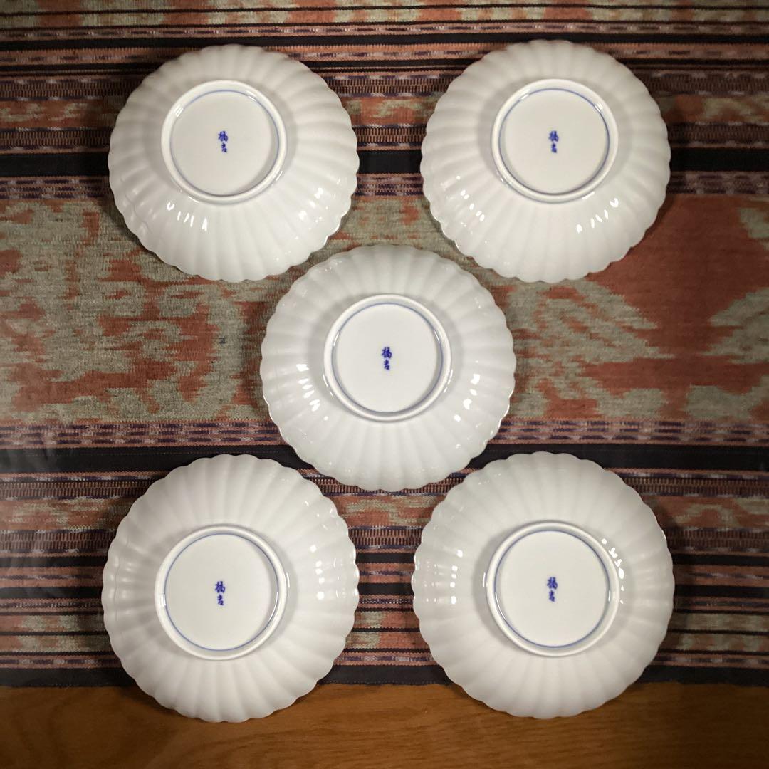 『フォロうー特価』　旧版白菊　たち吉　『菊寿』　取皿　5枚