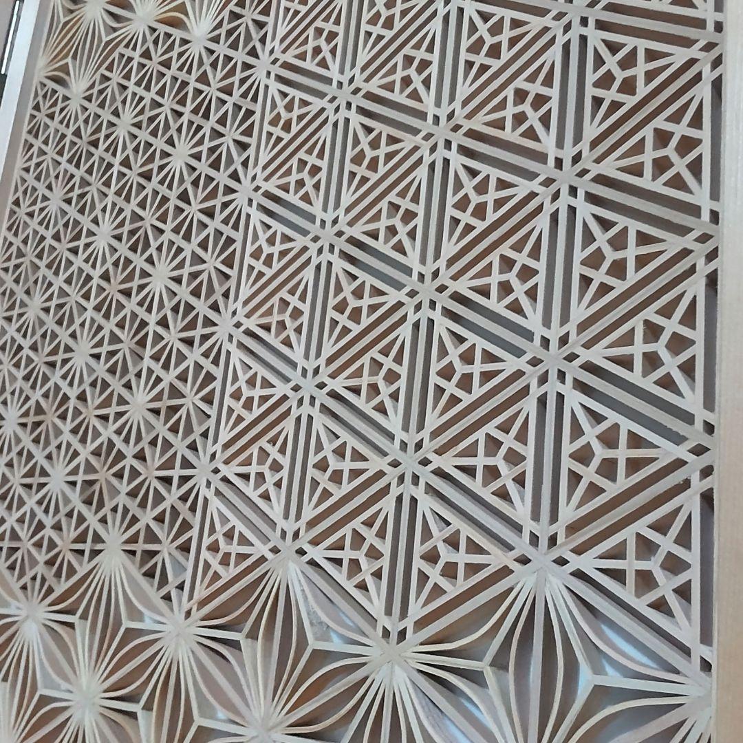 組子細工 組子 衝立(大) 透かし模様 和風 パーテーション 木の香 職人