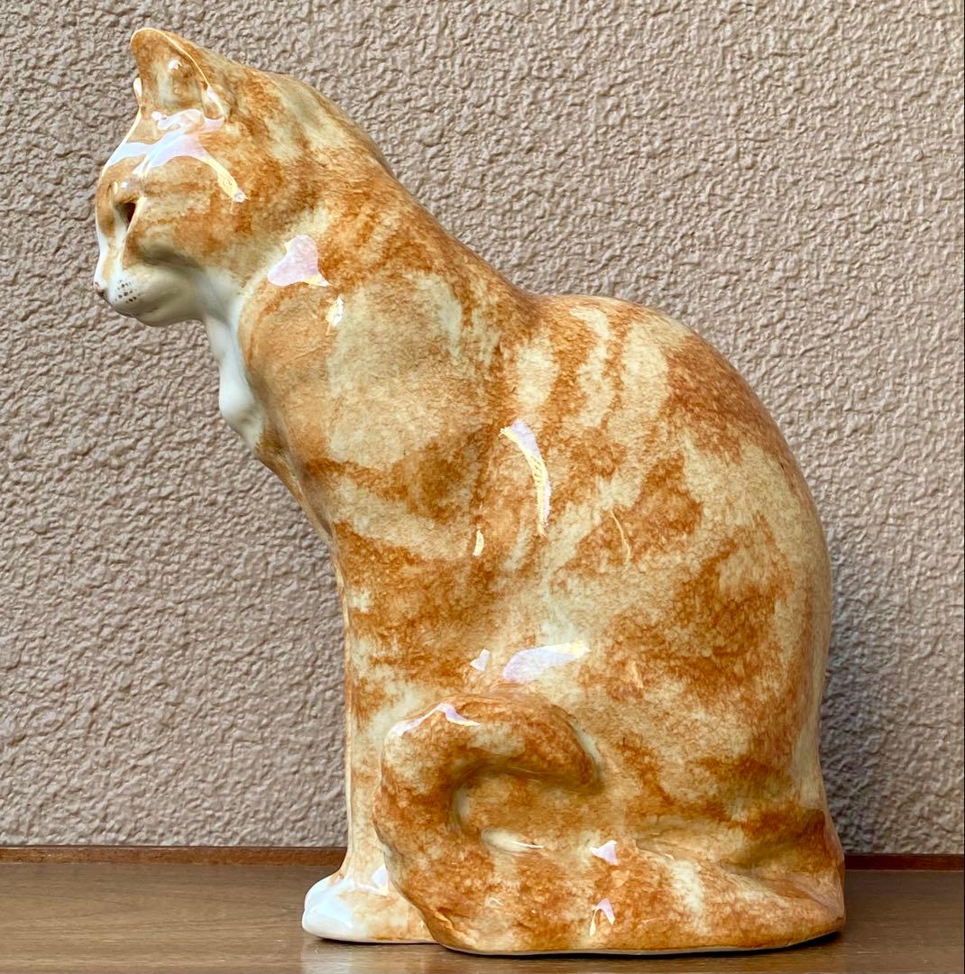 モデルNo.42 ウィンスタンレイキャット　初期　ジンジャー猫　貫入無し❣️