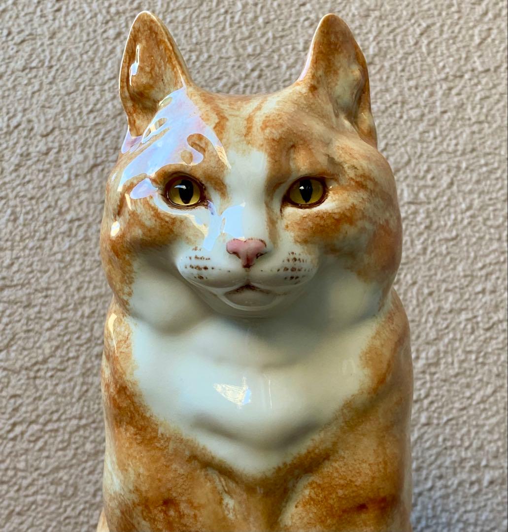 モデルNo.42 ウィンスタンレイキャット　初期　ジンジャー猫　貫入無し❣️