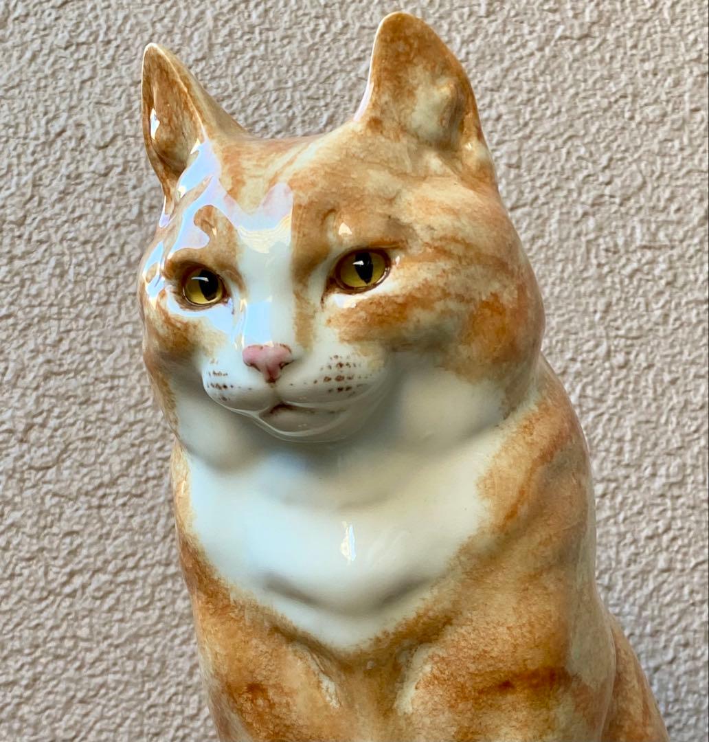 モデルNo.42 ウィンスタンレイキャット　初期　ジンジャー猫　貫入無し❣️