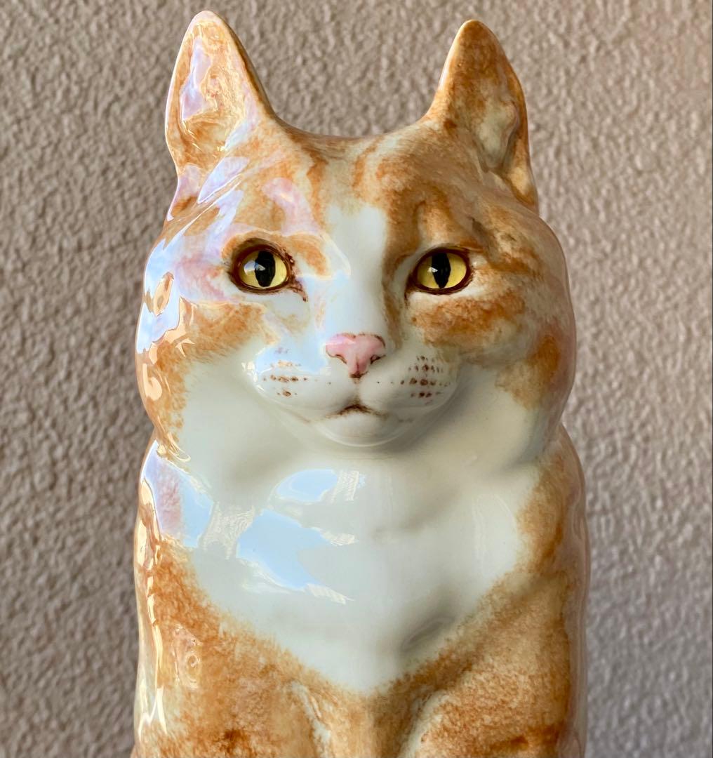 モデルNo.42 ウィンスタンレイキャット　初期　ジンジャー猫　貫入無し❣️