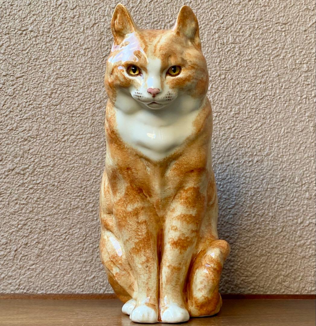 モデルNo.42 ウィンスタンレイキャット　初期　ジンジャー猫　貫入無し❣️