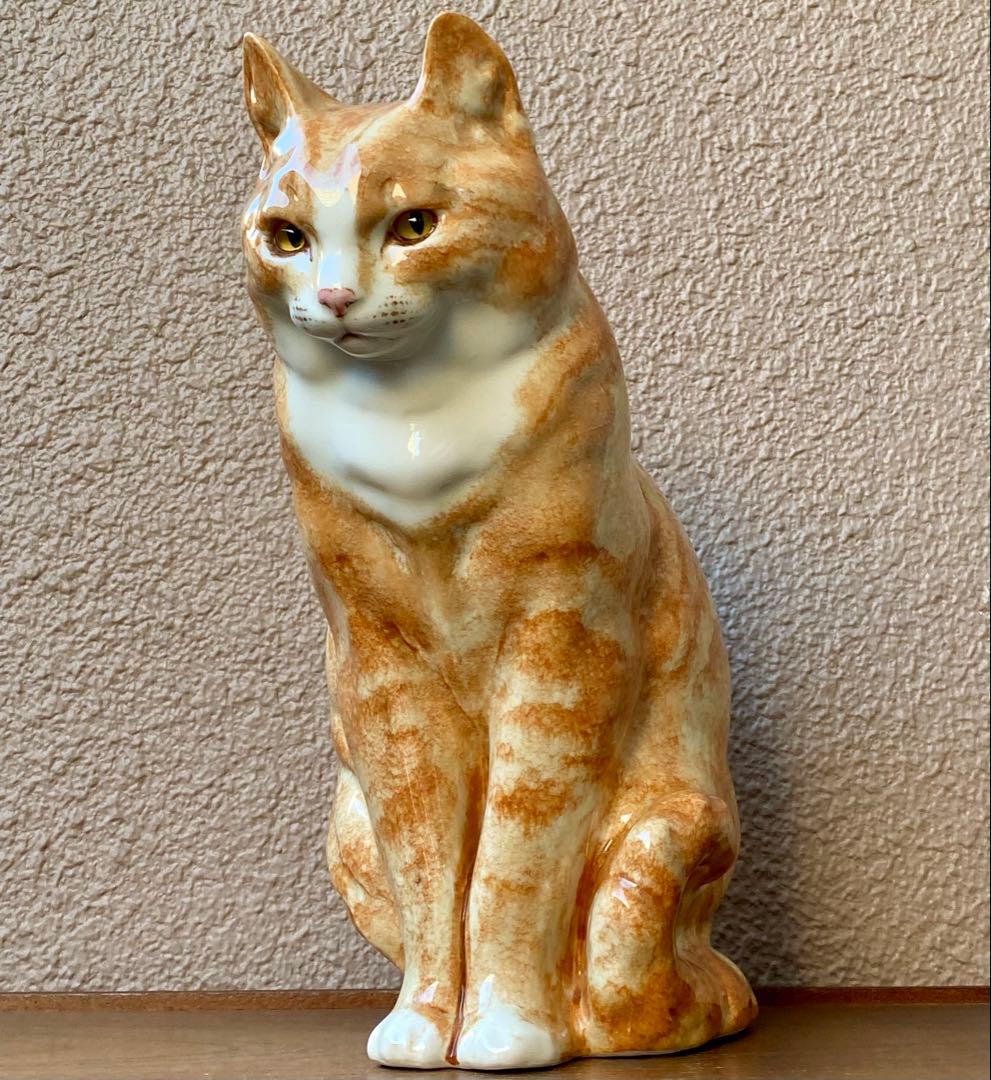モデルNo.42 ウィンスタンレイキャット　初期　ジンジャー猫　貫入無し❣️