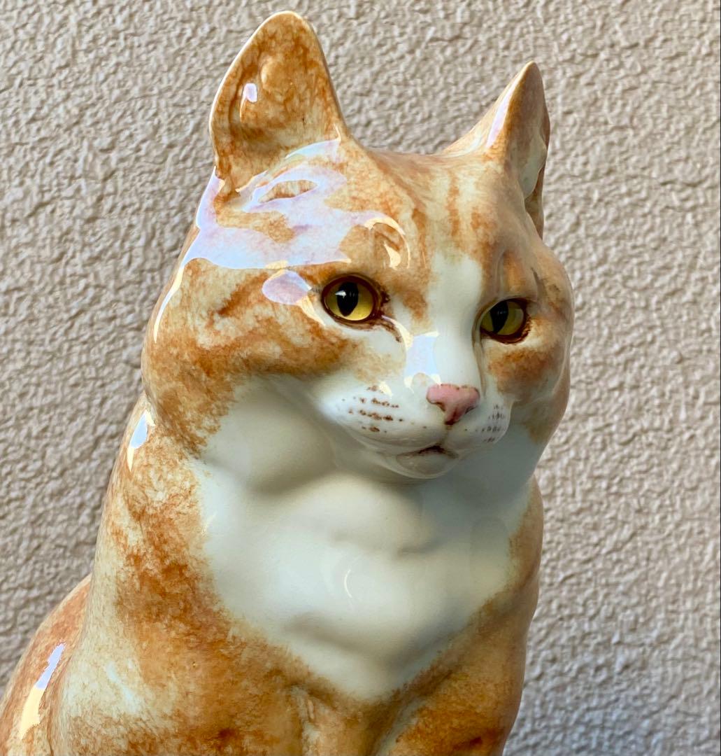 モデルNo.42 ウィンスタンレイキャット　初期　ジンジャー猫　貫入無し❣️