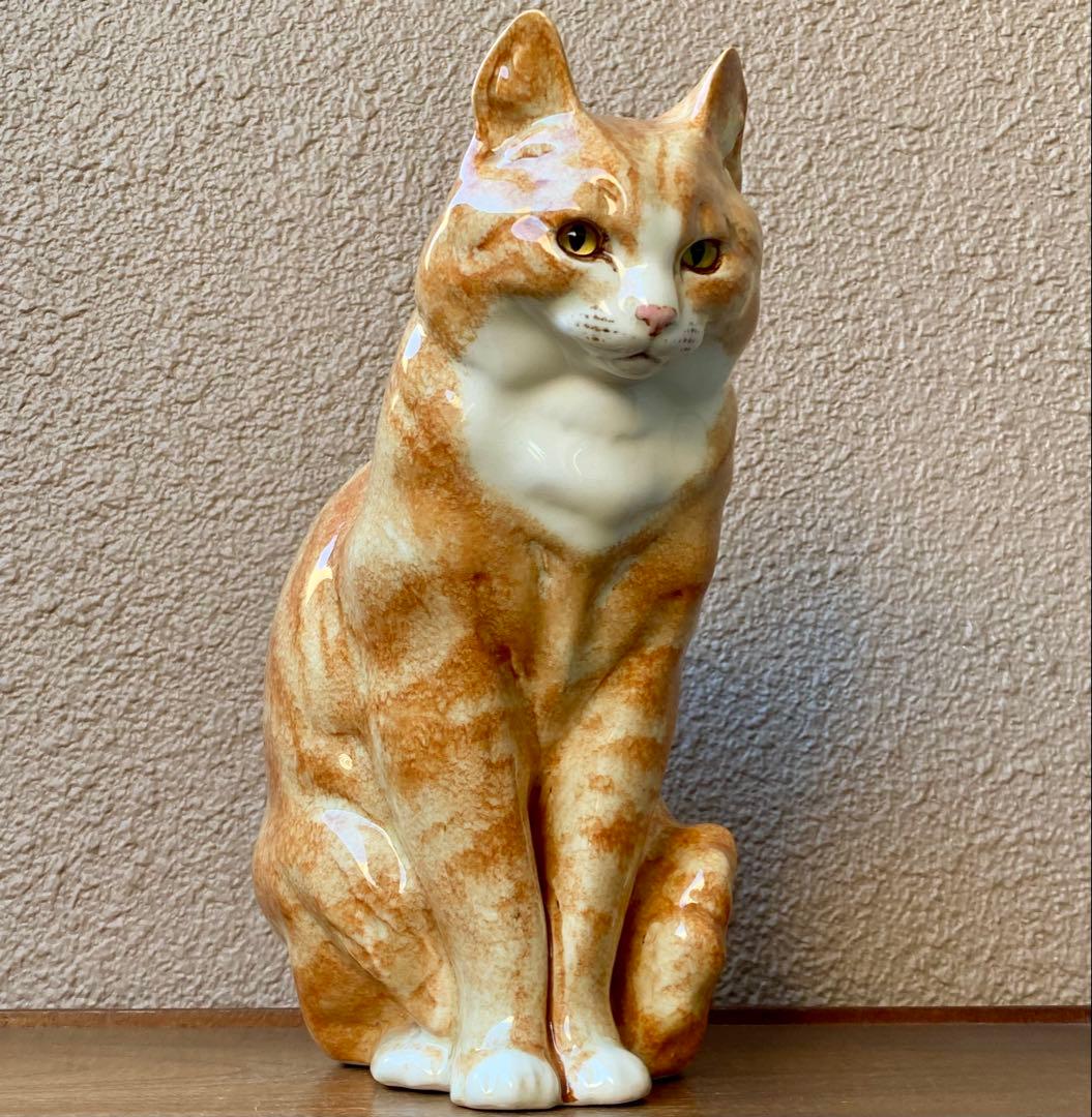 モデルNo.42 ウィンスタンレイキャット　初期　ジンジャー猫　貫入無し❣️