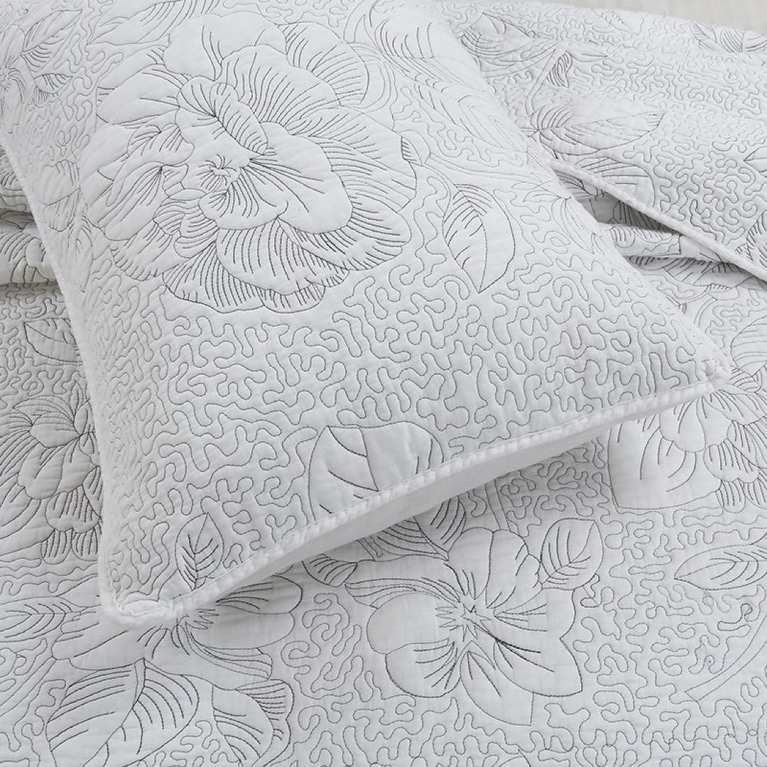 キルトベッドカバー3点セット綿マルチカバー キルティング 701