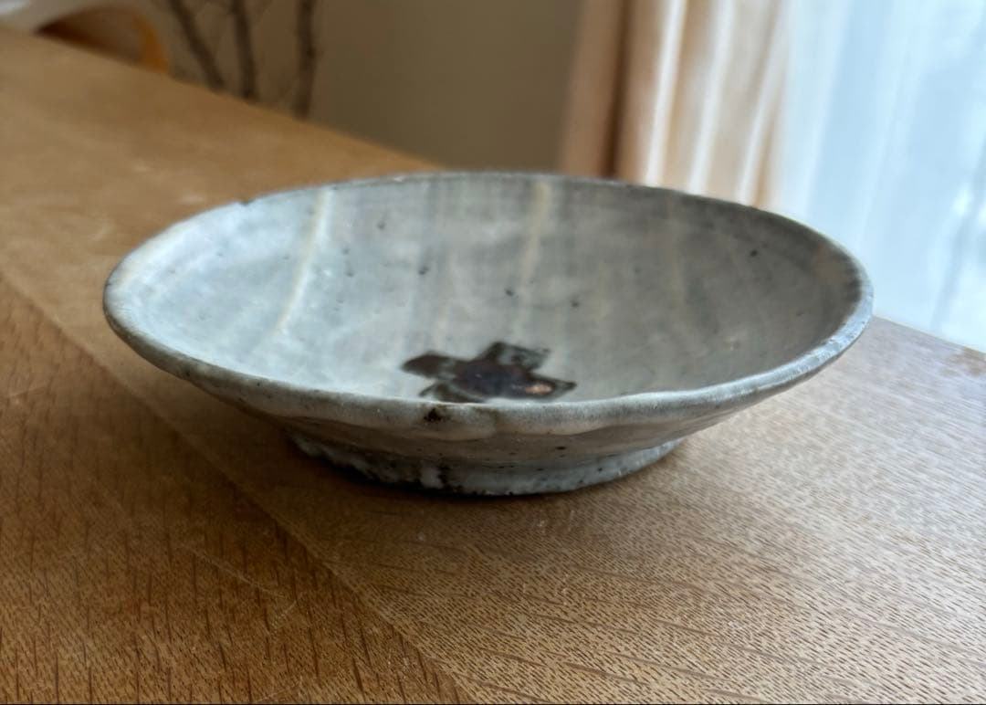 小野哲平 クロス皿 15センチ 美品 ホワイト地に黒クロス➕のレア皿