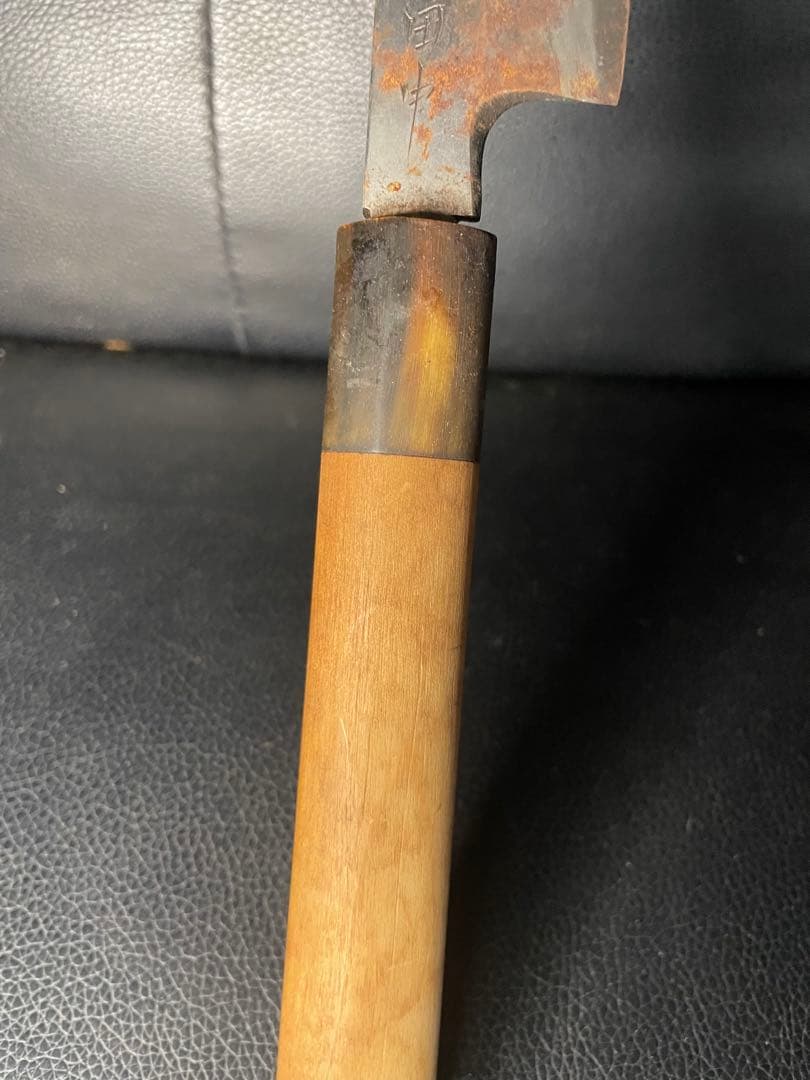 尺一　柳刃　包丁　和包丁　一竿子忠綱　白鋼　黒水牛柄　刺身包丁