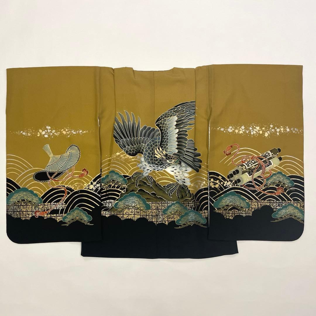 七五三 羽織セット 男の子 羽織 着物 長襦袢 半衿付き 5歳 No.117