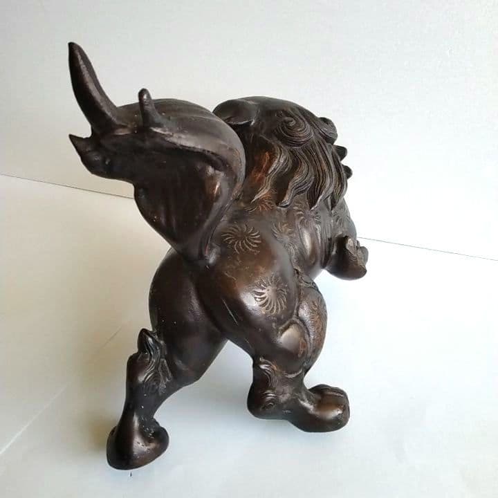 金属製 唐獅子 置物／風水・開運インテリア