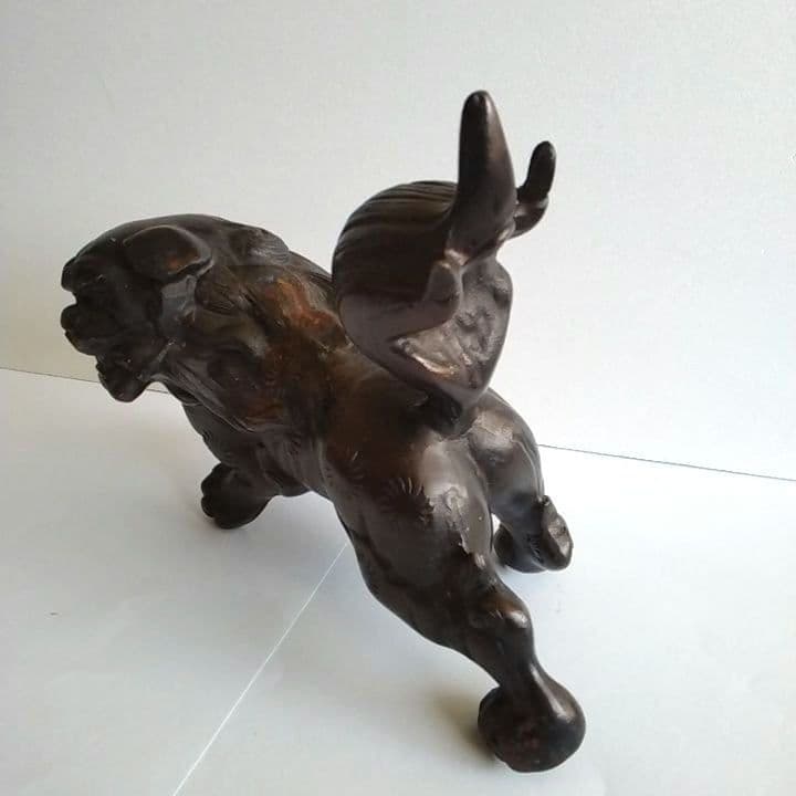 金属製 唐獅子 置物／風水・開運インテリア
