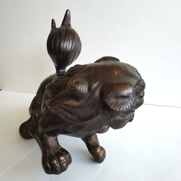 金属製 唐獅子 置物／風水・開運インテリア