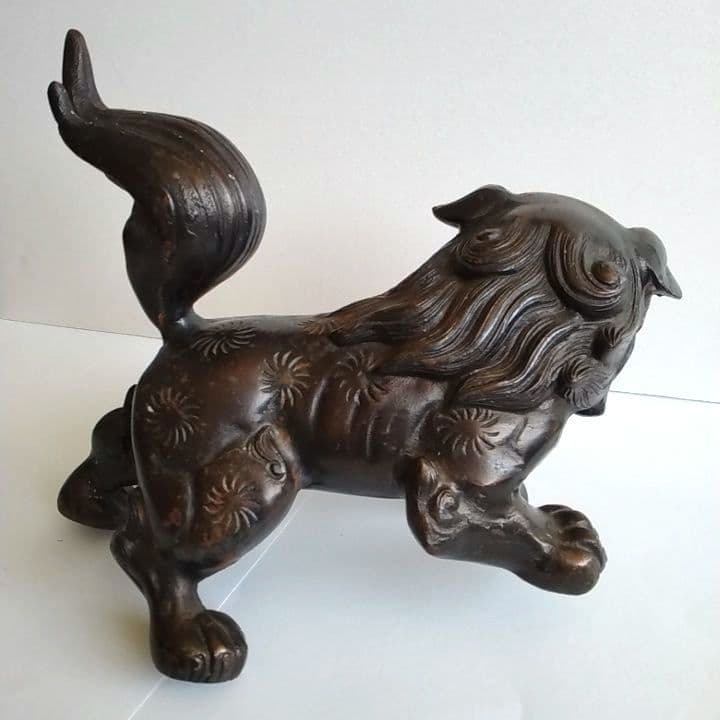 金属製 唐獅子 置物／風水・開運インテリア