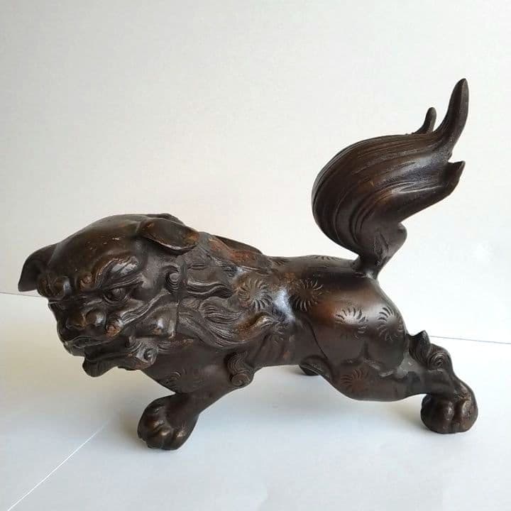 金属製 唐獅子 置物／風水・開運インテリア
