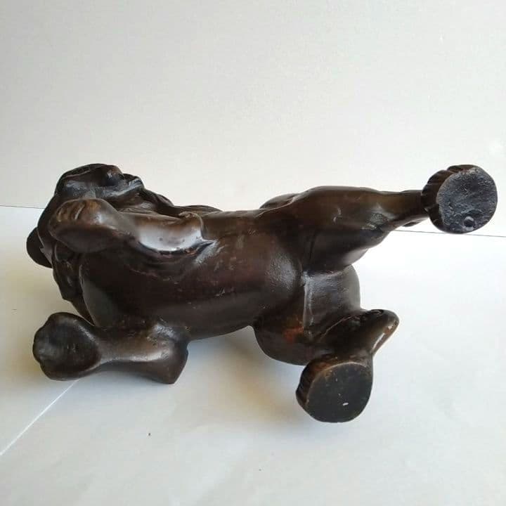 金属製 唐獅子 置物／風水・開運インテリア