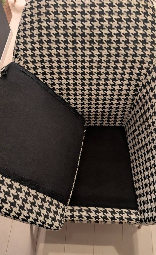 フランフラン　オウゲンチェア(augen chair)　千鳥格子柄