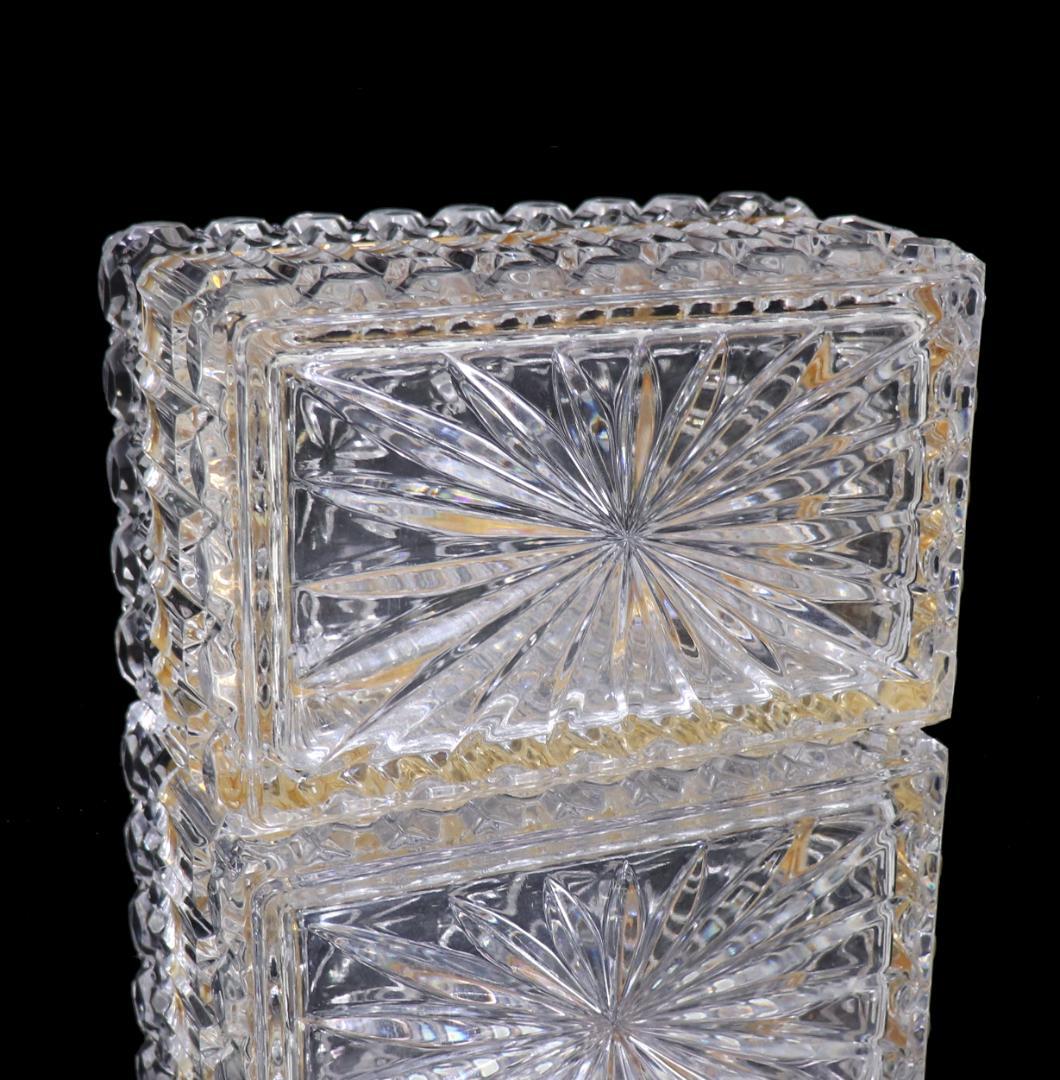 オールド・バカラ 特大サイズ 2.5kg19cm 切子宝石箱 ジュエリーボックス