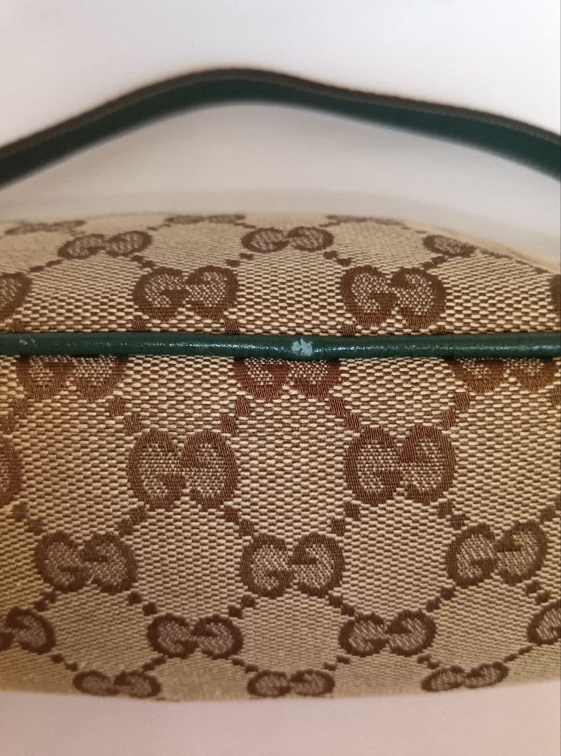 GUCCI　GGキャンパスアクセサリーポーチハンドバッグ　ベージュ141809