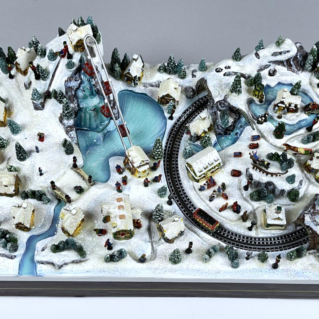 トーマスキンケード クリスマス スキーリゾート ライトアップ ジオラマ 雪化粧