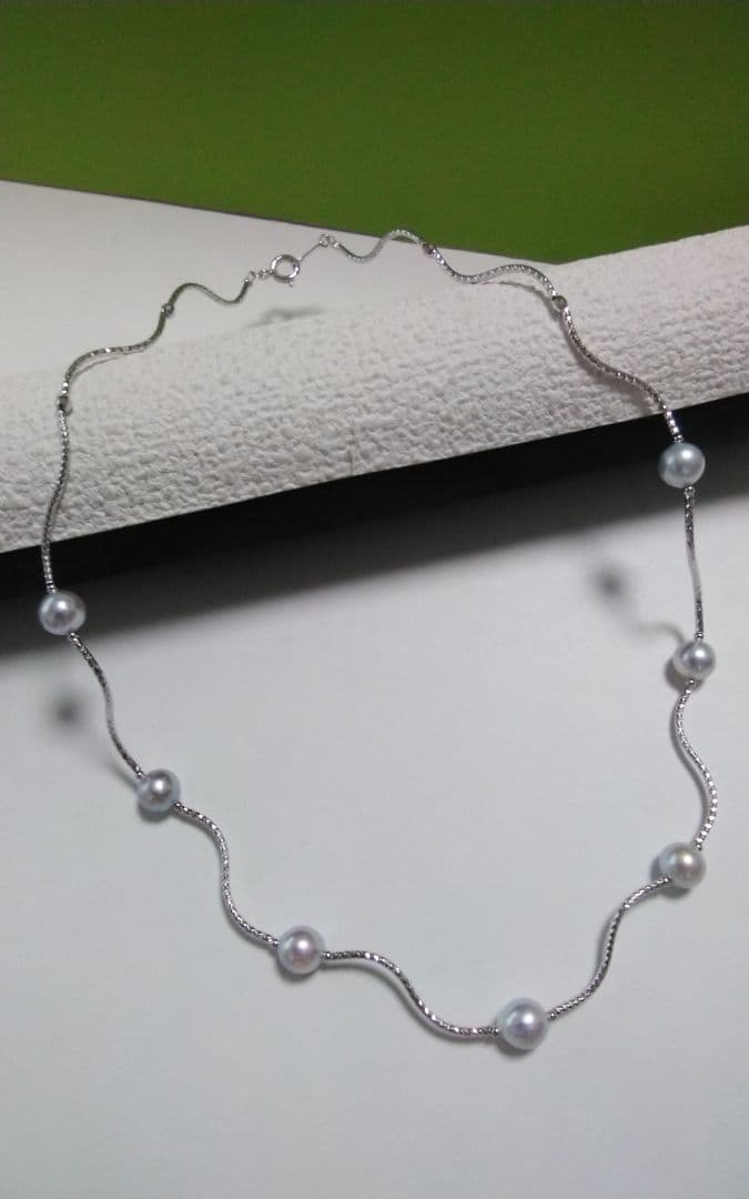 ♦値下げ↓【silver/アコヤ▪ナチュラルステーション ネック】(01╴8)