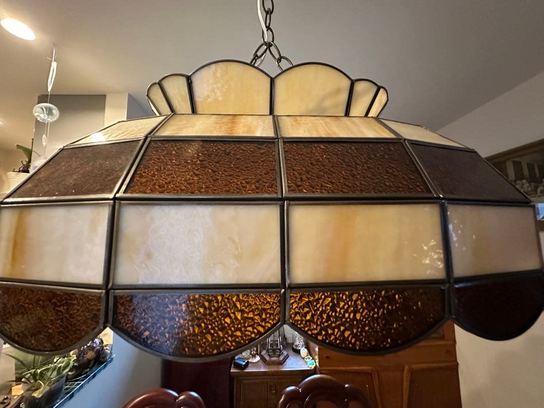 1970's ヴィンテージ ステンドグラス ペンダントランプ　ミッドセンチュリー
