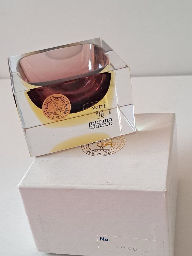 灰皿 ビンテージ ムラノ ガラス BUCELLA RENZO vetri