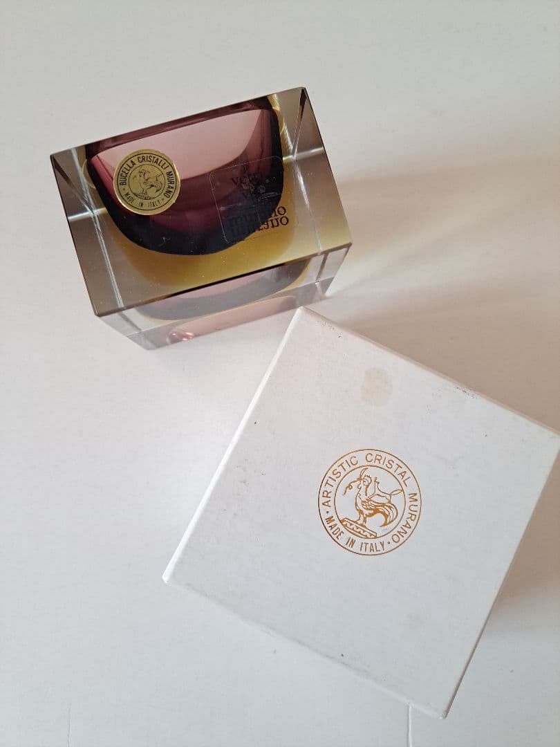 灰皿 ビンテージ ムラノ ガラス BUCELLA RENZO vetri