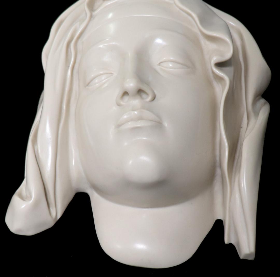 ミケランジェロ 大理石製 ピエタ頭像 特大 4kg 壁掛け メトロポリタン