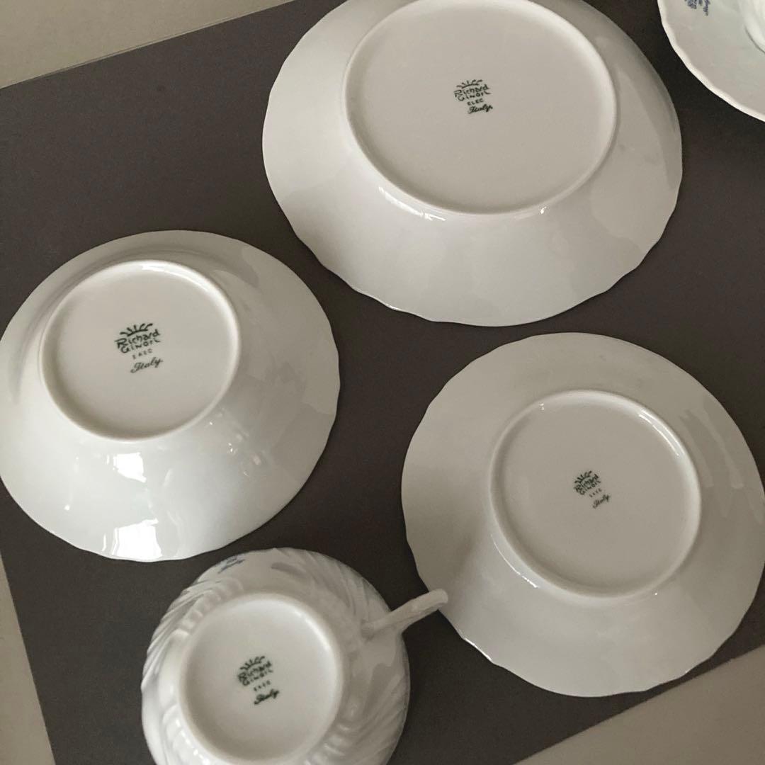 リチャードジノリ　ベッキオホワイト　ブルーロゴ　ペアセット