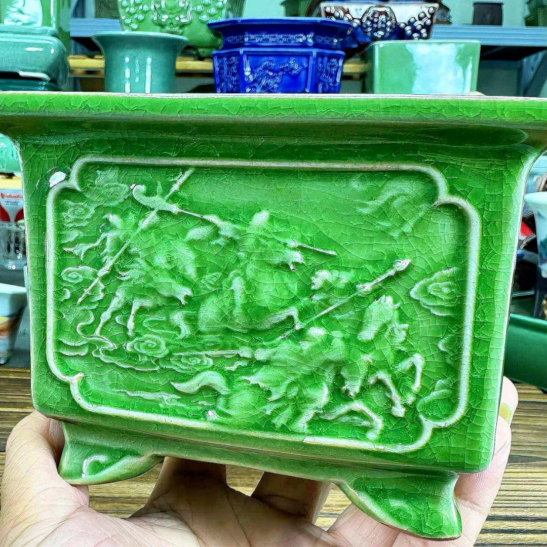 盆栽鉢 青磁鉢 山野草鉢 多肉植物 植木鉢 小品大品盆栽鉢 陶器鉢置物