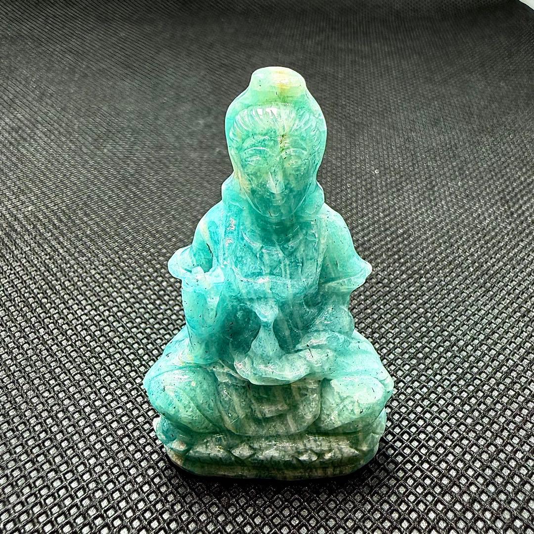 ◆109.1ct◆ 天然フェルスパー 1912 慈悲の女神 観音像 宝石鑑別書