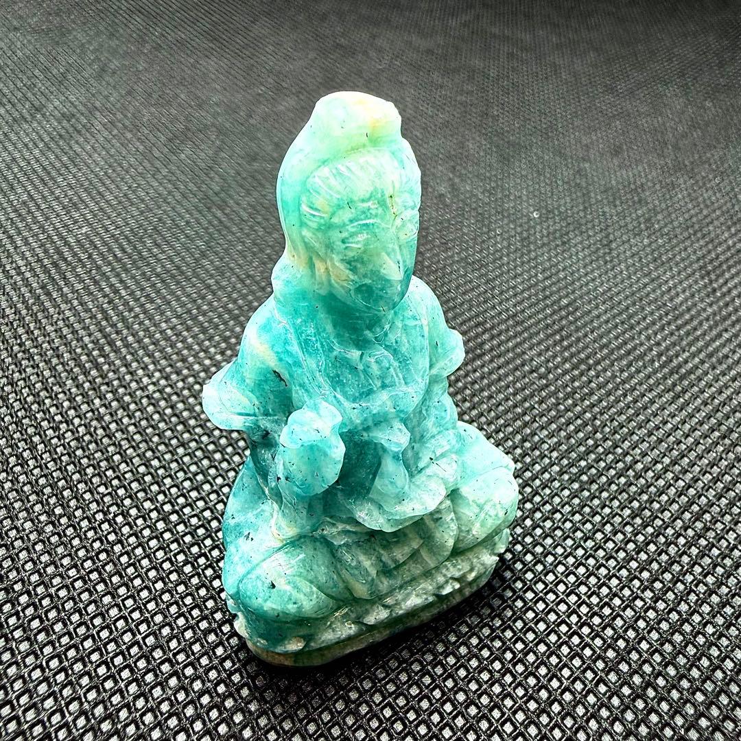 ◆109.1ct◆ 天然フェルスパー 1912 慈悲の女神 観音像 宝石鑑別書