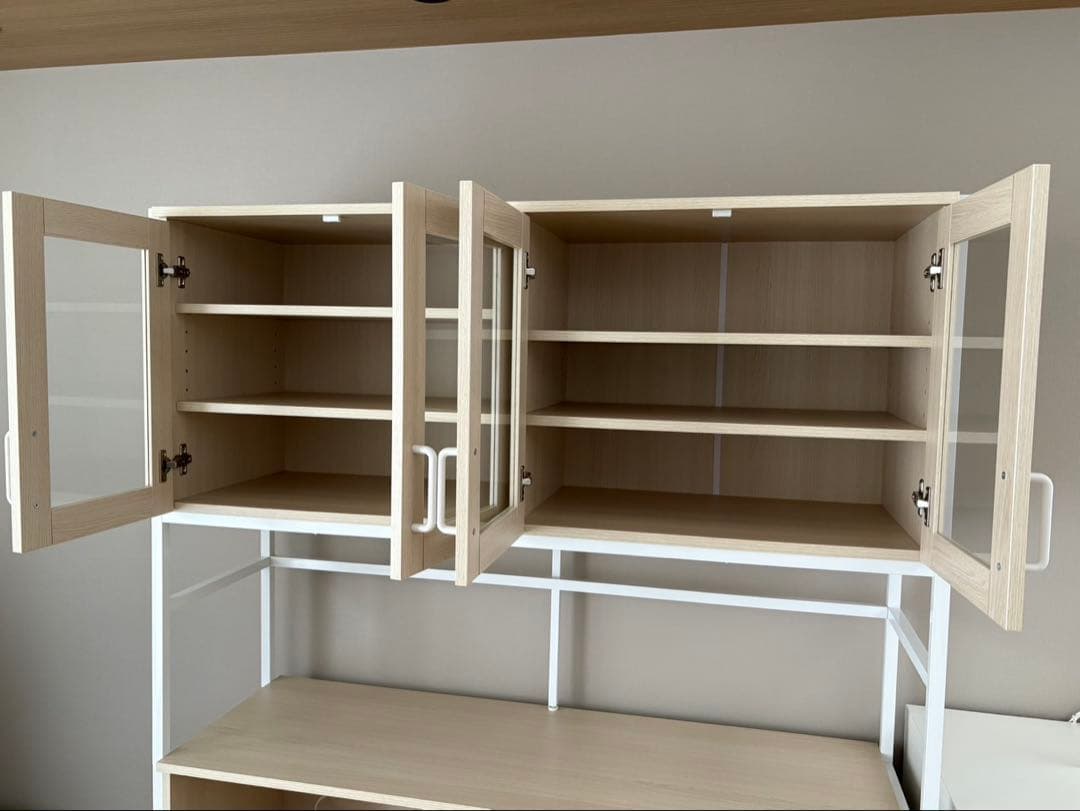 【引取限定】　ニトリ食器棚　ナチュラル北欧風