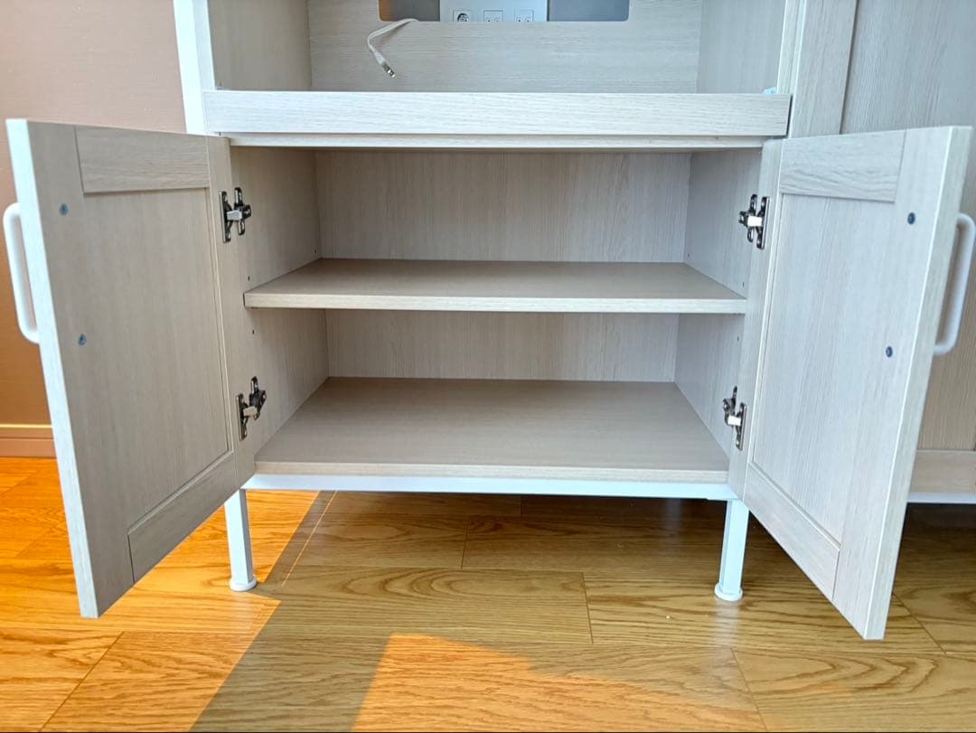 【引取限定】　ニトリ食器棚　ナチュラル北欧風