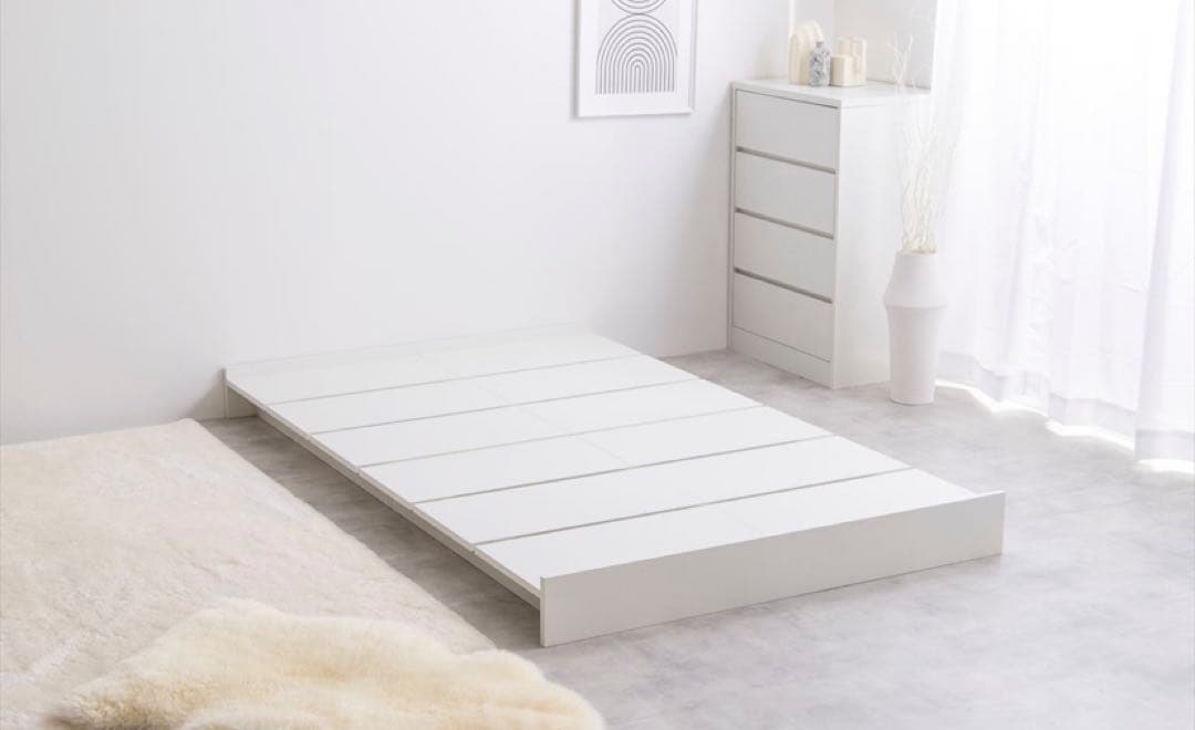 【シングルベッド】シングル幅120cm幅広すのこローベッド　フレームのみ　ベッド