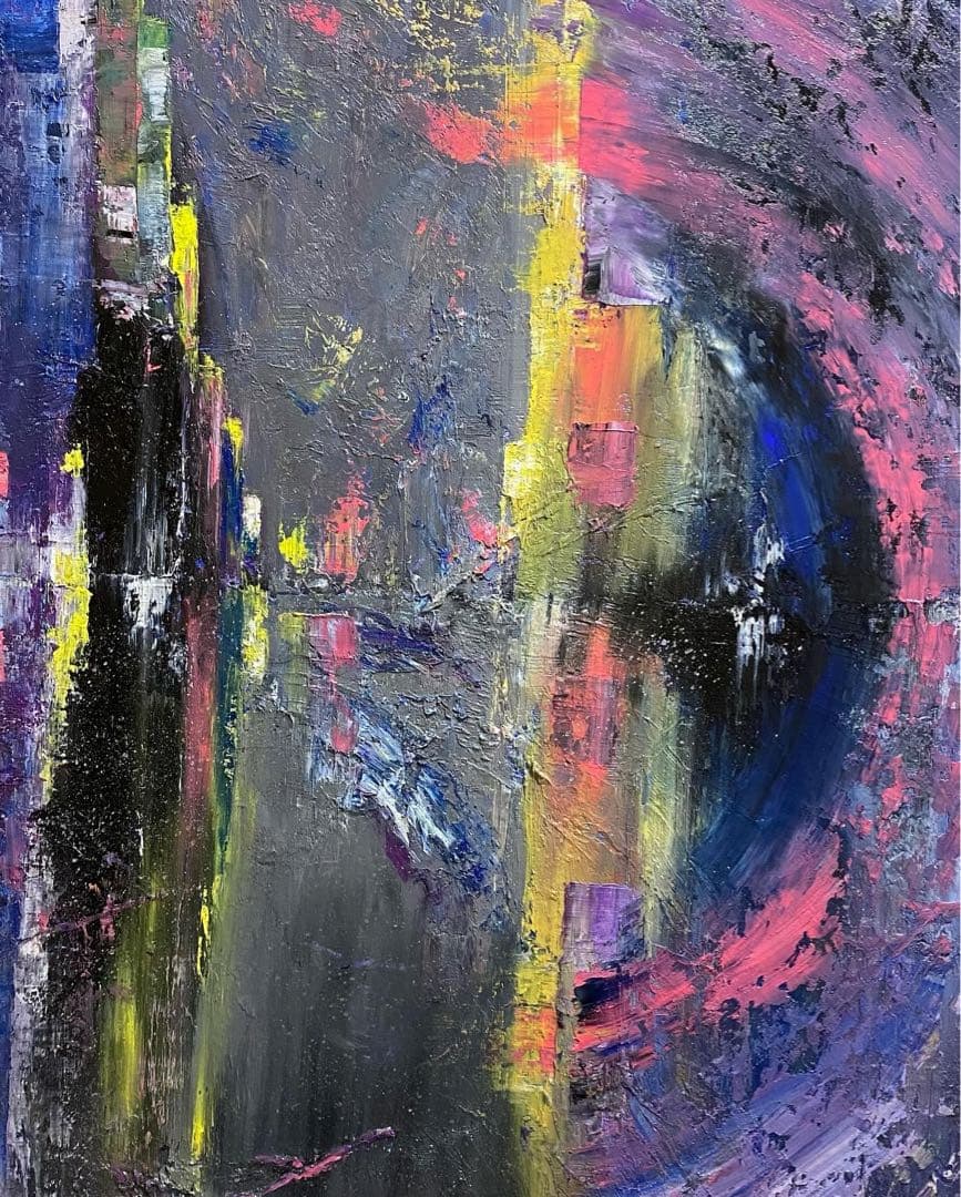 《city》油絵原画　油彩画　絵画 アート oil painting