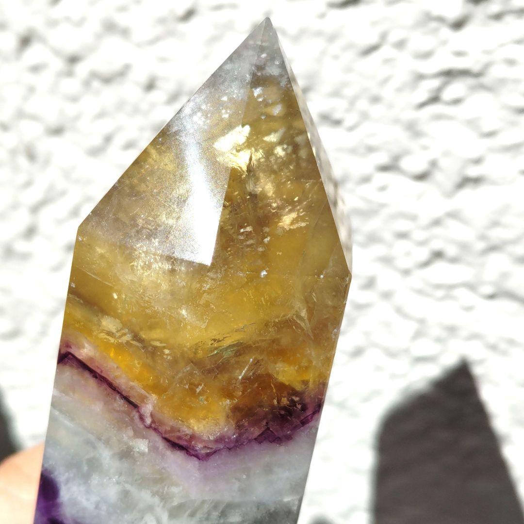 フローライト　ポイント　大　マイカ入り　キラキラ　BIG